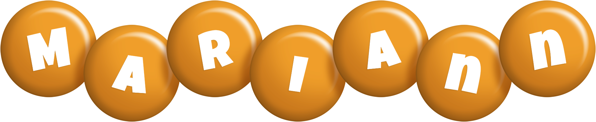 Mariann candy-orange logo