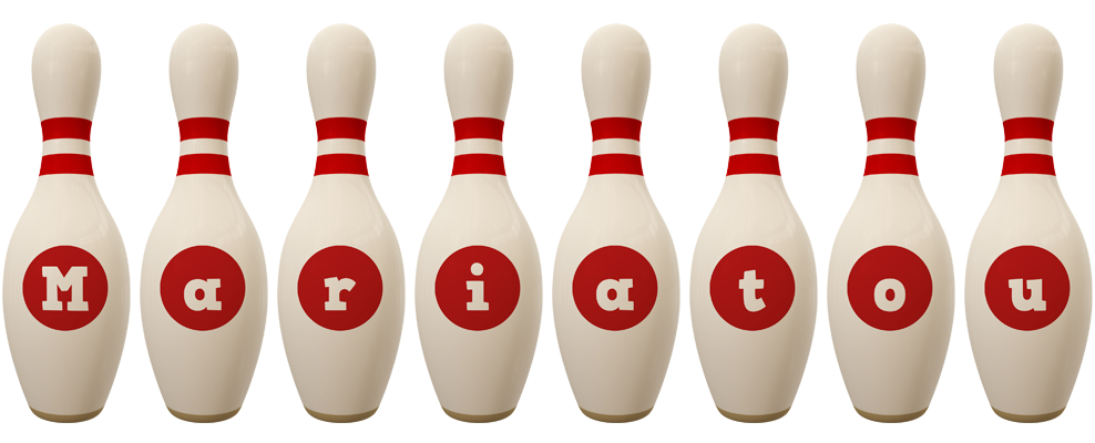 Mariatou bowling-pin logo