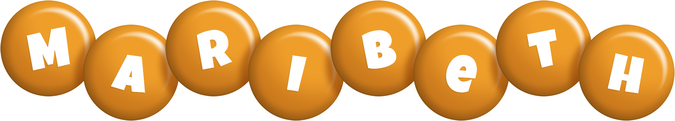 Maribeth candy-orange logo