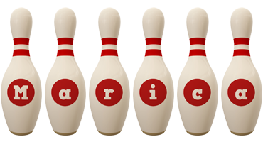 Marica bowling-pin logo