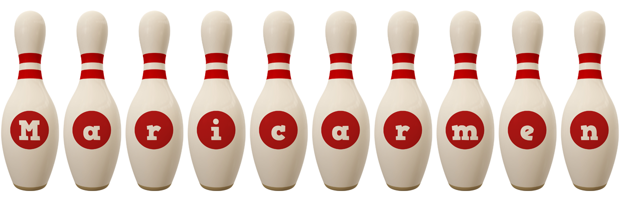 Maricarmen bowling-pin logo