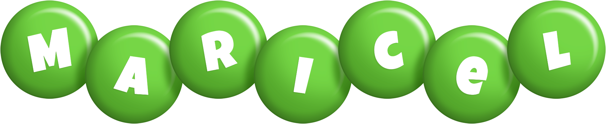 Maricel candy-green logo