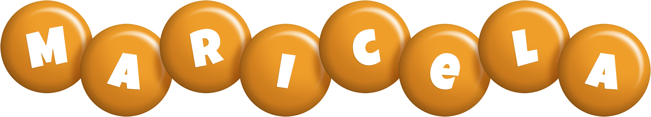 Maricela candy-orange logo