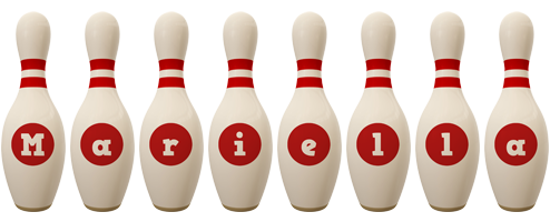 Mariella bowling-pin logo