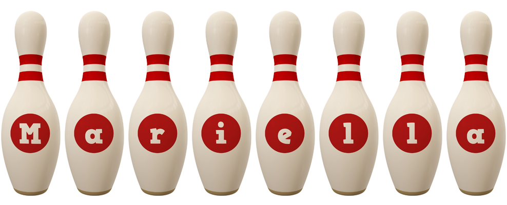 Mariella bowling-pin logo