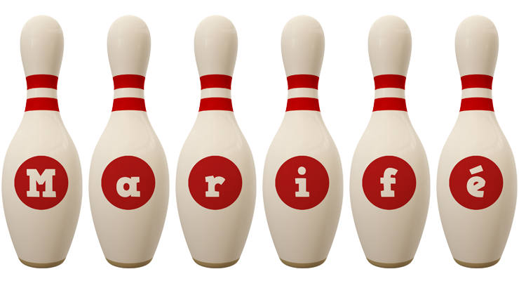 Marifé bowling-pin logo