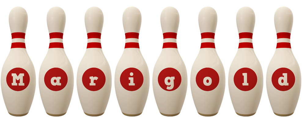 Marigold bowling-pin logo