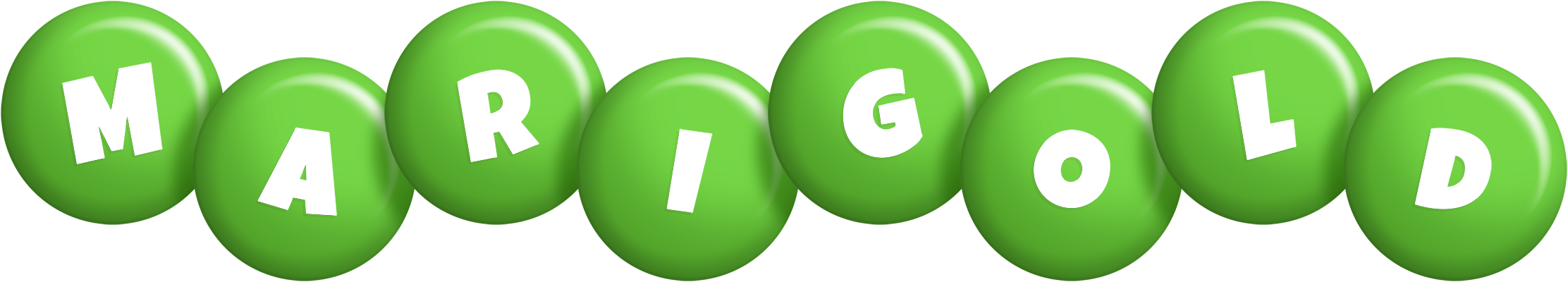 Marigold candy-green logo