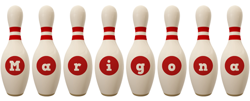 Marigona bowling-pin logo