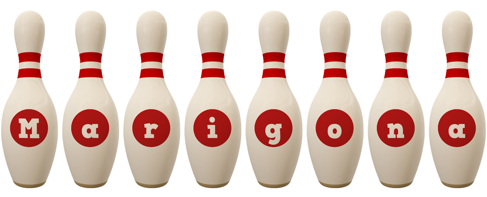 Marigona bowling-pin logo
