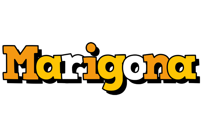 Marigona cartoon logo