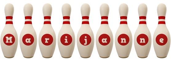 Marijanne bowling-pin logo