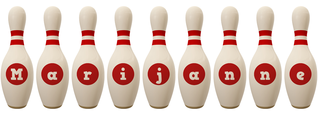 Marijanne bowling-pin logo