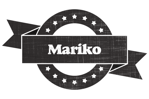 Mariko grunge logo
