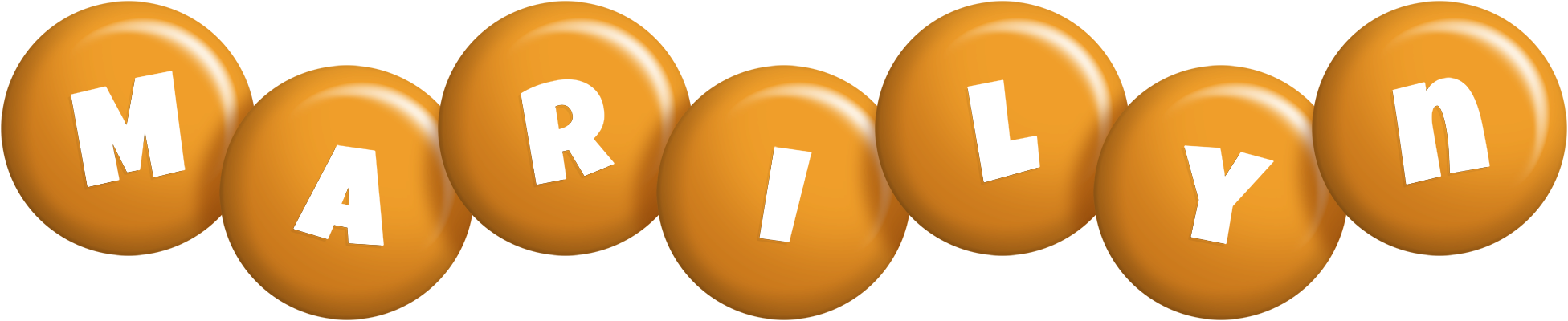 Marilyn candy-orange logo