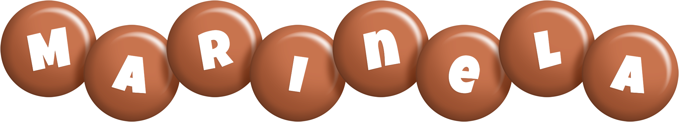Marinela candy-brown logo