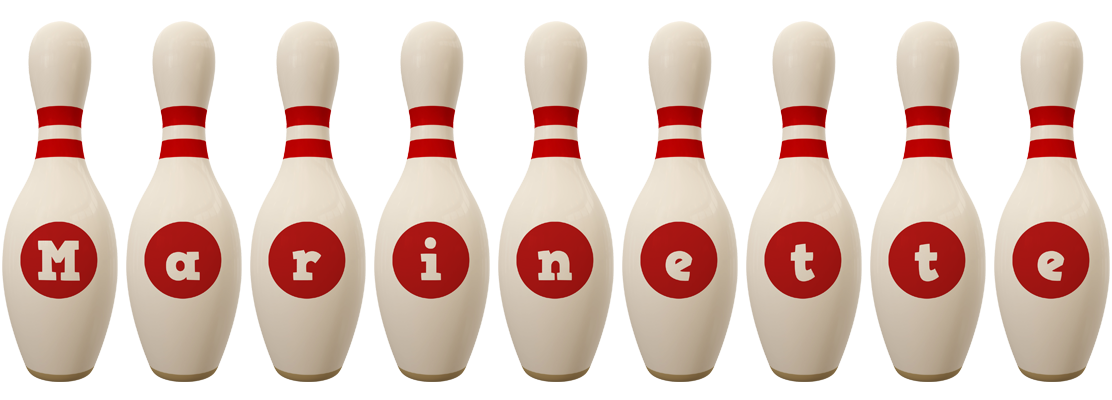 Marinette bowling-pin logo