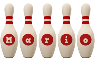 Mario bowling-pin logo