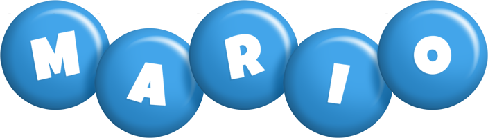 Mario candy-blue logo
