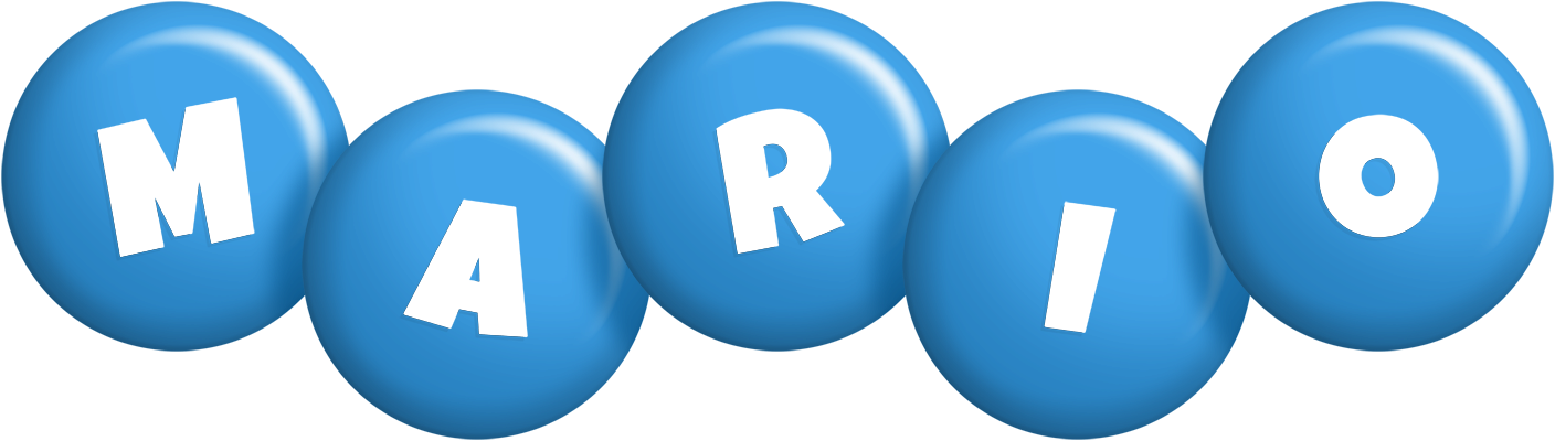 Mario candy-blue logo