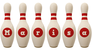 Marisa bowling-pin logo