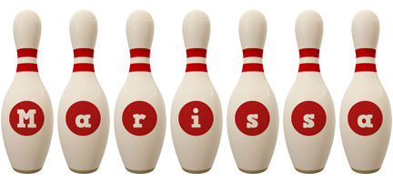 Marissa bowling-pin logo