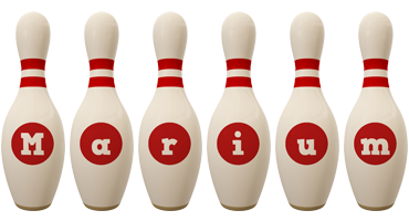 Marium bowling-pin logo