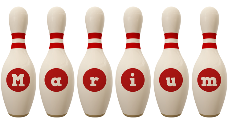 Marium bowling-pin logo