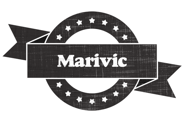 Marivic grunge logo