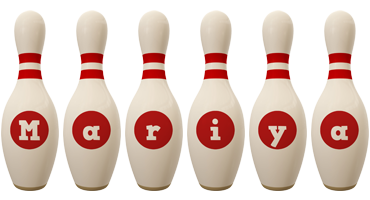 Mariya bowling-pin logo