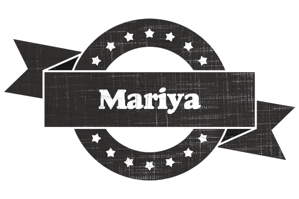 Mariya grunge logo