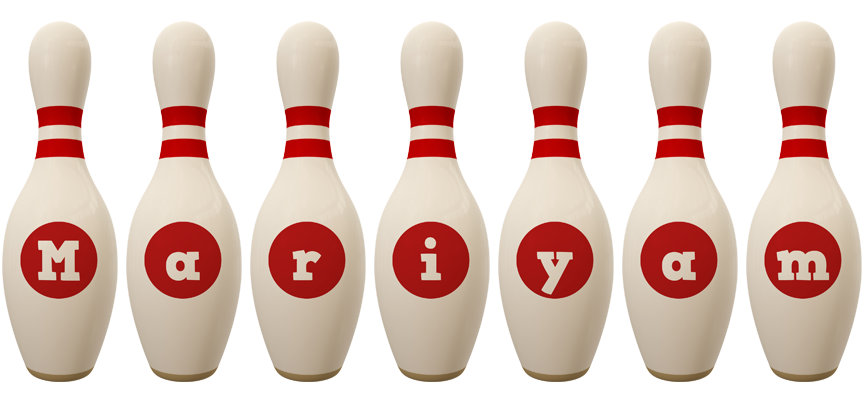 Mariyam bowling-pin logo