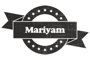 Mariyam grunge logo