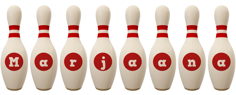 Marjaana bowling-pin logo