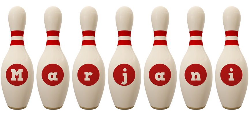 Marjani bowling-pin logo