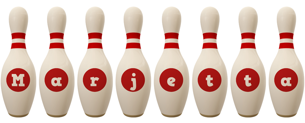 Marjetta bowling-pin logo