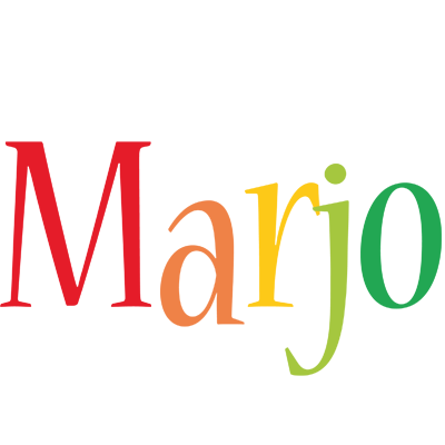 Marjo birthday logo