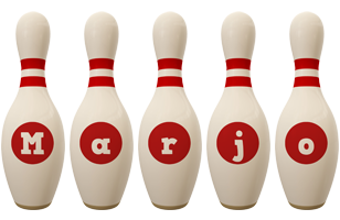 Marjo bowling-pin logo