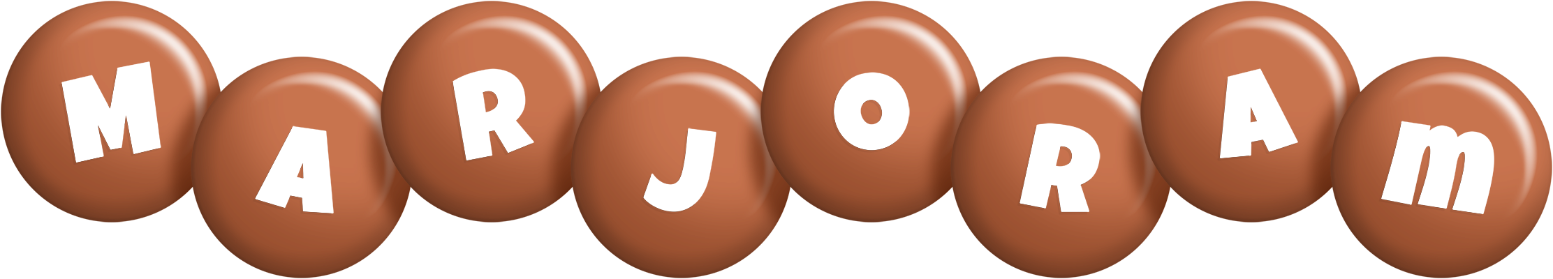 Marjoram candy-brown logo