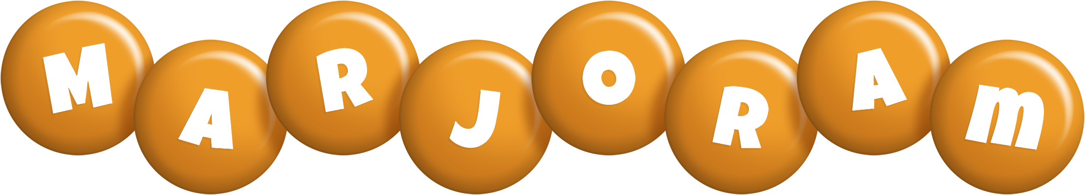 Marjoram candy-orange logo
