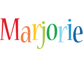 Marjorie birthday logo