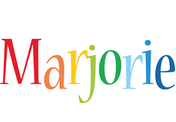 Marjorie birthday logo
