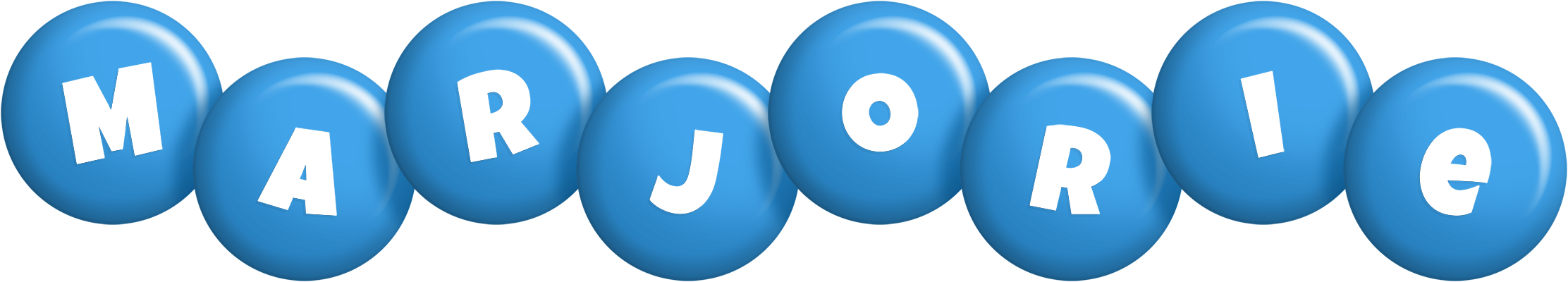 Marjorie candy-blue logo