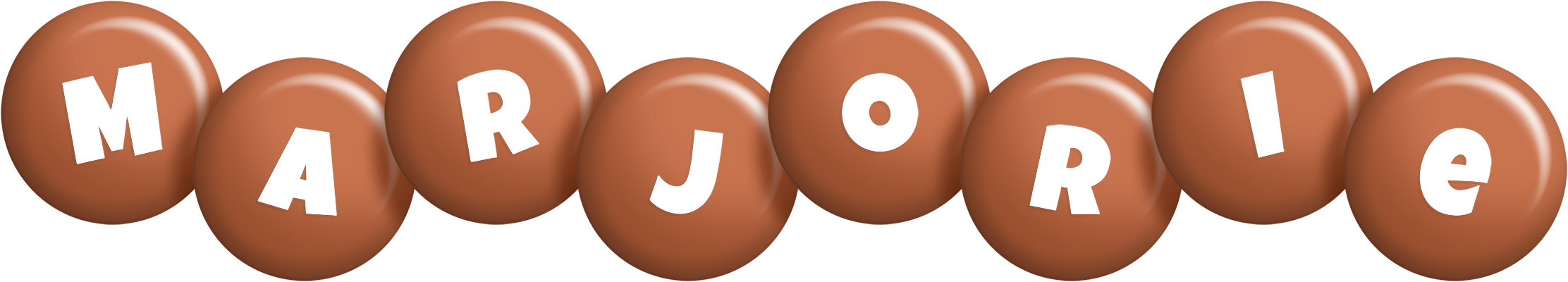 Marjorie candy-brown logo