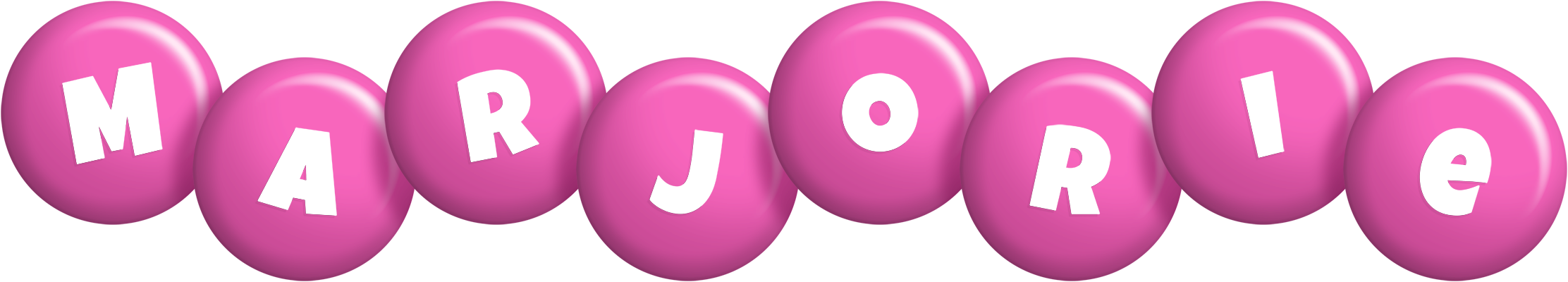 Marjorie candy-pink logo