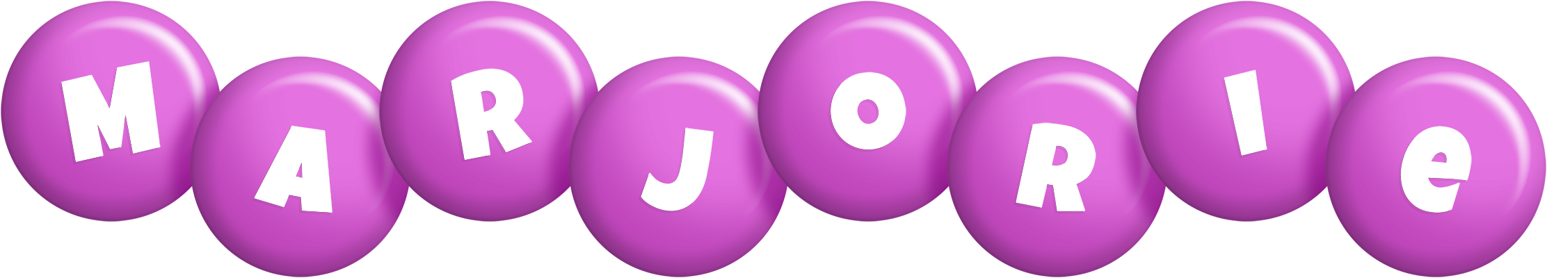 Marjorie candy-purple logo