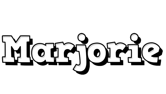Marjorie snowing logo