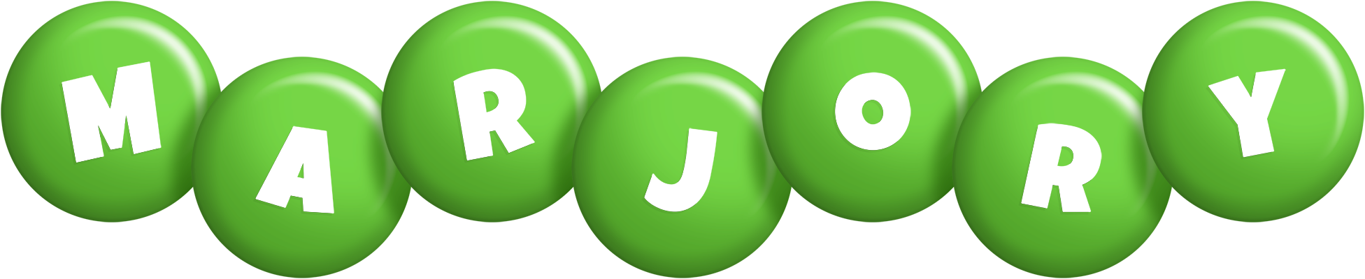Marjory candy-green logo