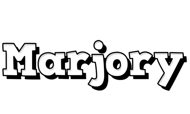 Marjory snowing logo