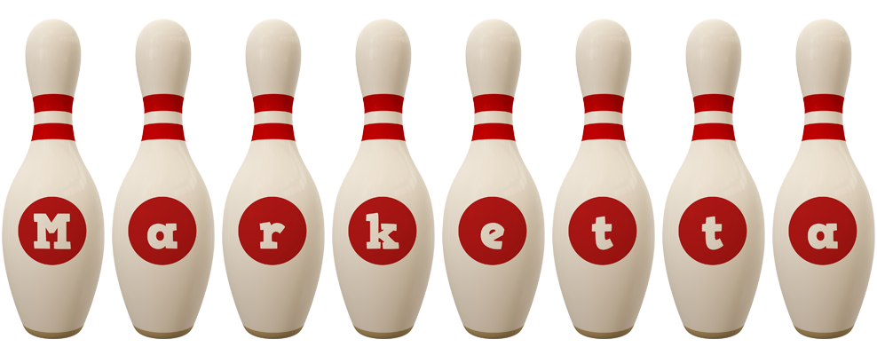 Marketta bowling-pin logo